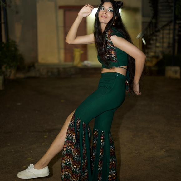 Green embroidered co-ord set - Picture 5 of 5